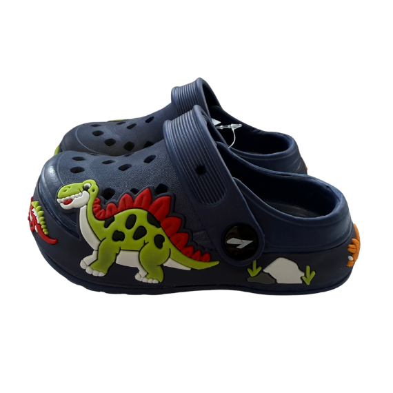 Super Cool papuci baieti tip saboti 24-35 Navy cu dino