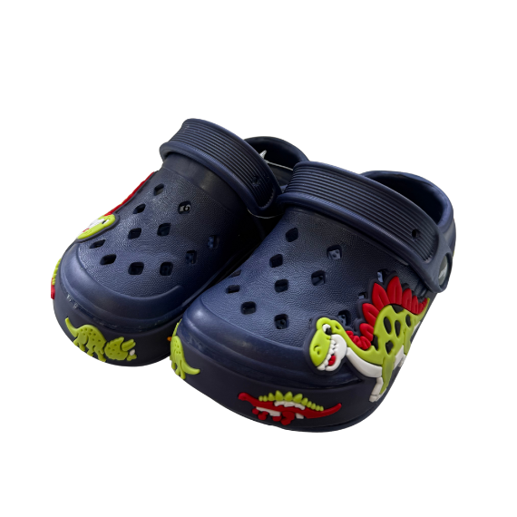 Super Cool papuci baieti tip saboti 24-35 Navy cu dino