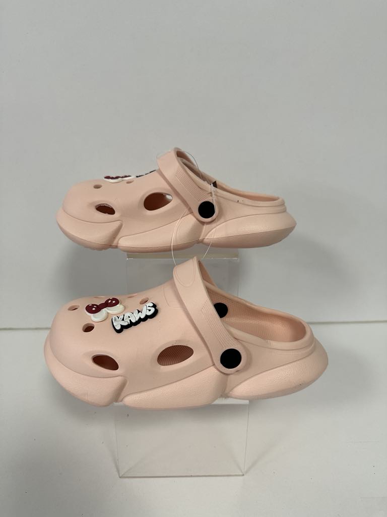 Super Cool papuci fete tip saboti 20-31, Light Pink cu fundita Imagine principală a produsului
