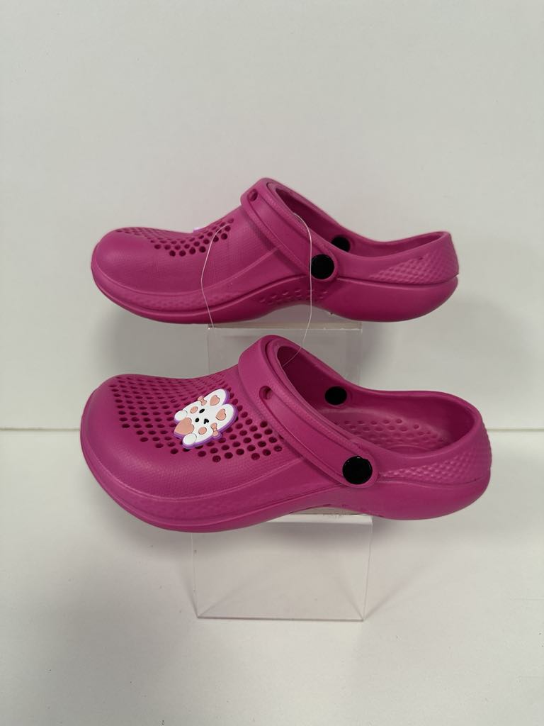 Super Cool papuci fete tip saboti 26-35, Fuxia cu animalut