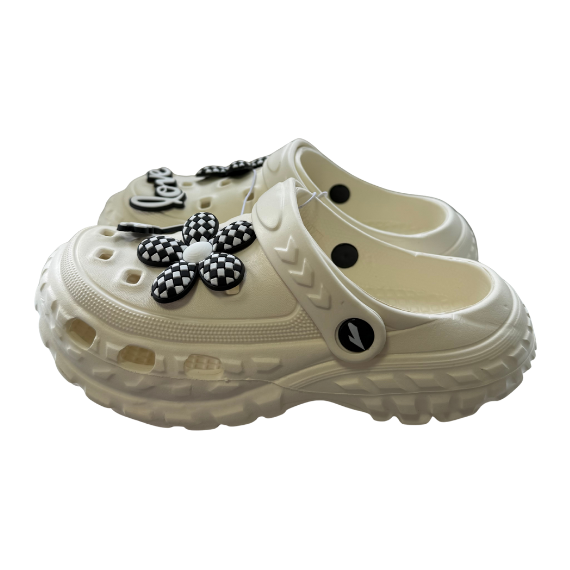 Super Cool papuci fete tip saboti 30-35, Milky White Love Imagine secundară a produsului