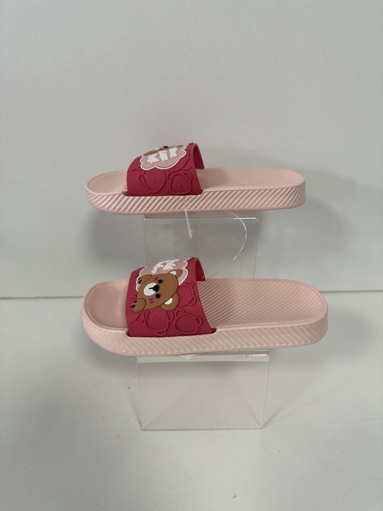 Super Cool papuci fetite 24-35, Fuschia&Pink cu ursulet Imagine principală a produsului