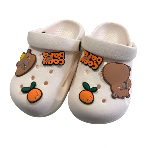Super Cool papuci tip saboti 24-29 Beige cu ursulet