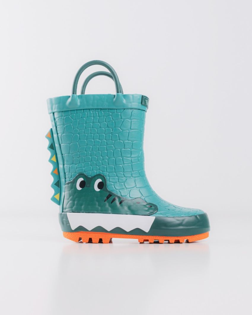 Wink cizme baieti de cauciuc 22-27 Green Aligator 