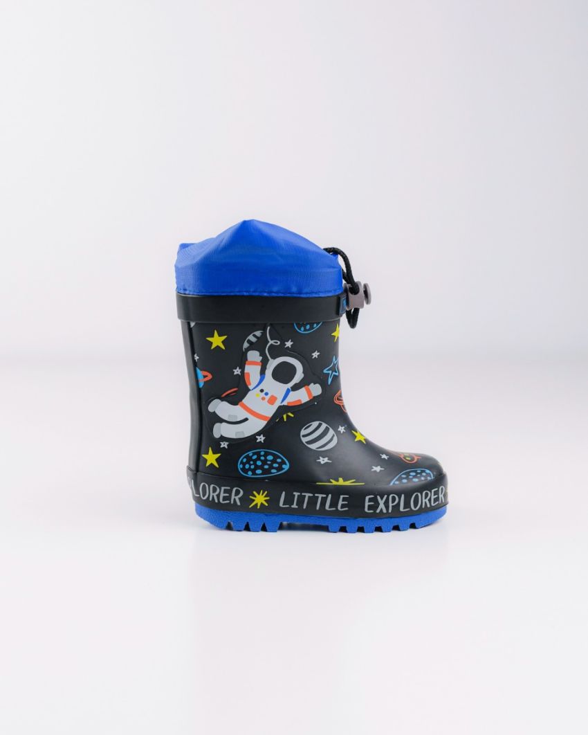Wink cizme baieti de cauciuc 22-35 Black&Navy Little Explorer Imagine secundară a produsului