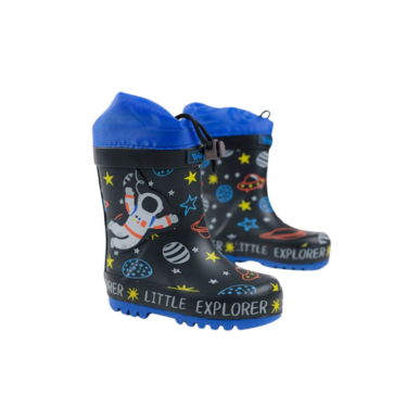 Wink cizme baieti de cauciuc 22-35 Black&Navy Little Explorer Imagine principală a produsului