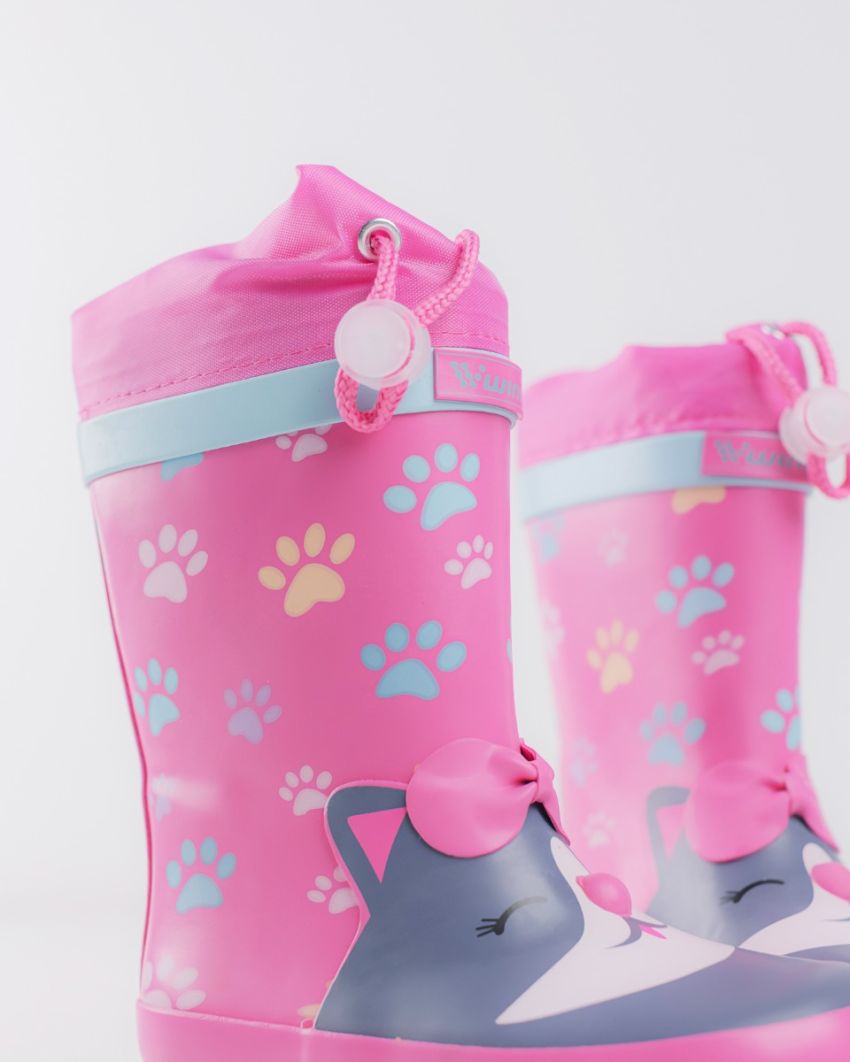 Wink cizme fete de cauciuc 22-27 Fuxia Paws 