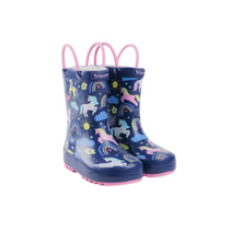 Wink cizme fete de cauciuc 22-27 Navy&Pink Rainbow 