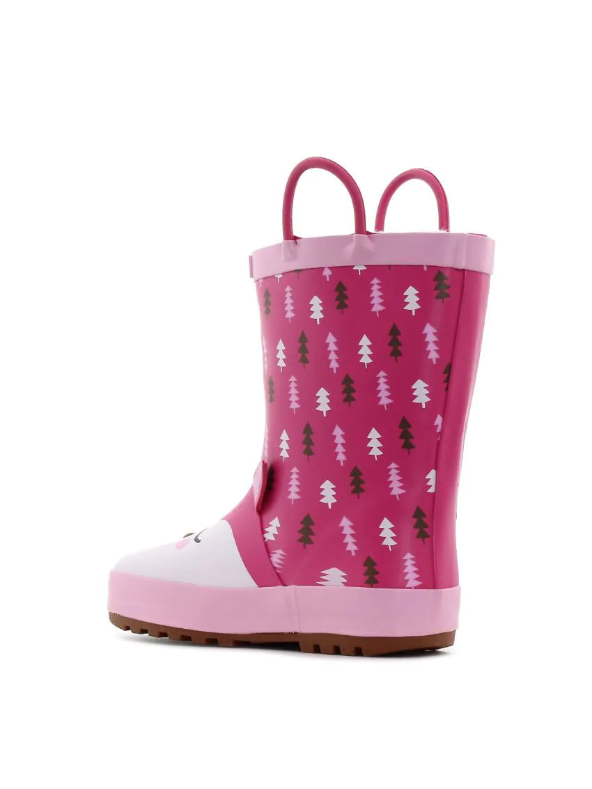 Wink cizme fete de cauciuc imblanite 24-29 Pink vulpita