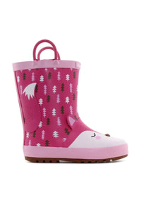Wink cizme fete de cauciuc imblanite 24-29 Pink vulpita