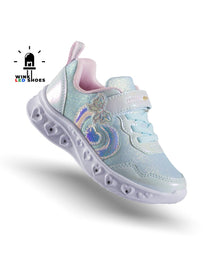 Wink pantofi fete sport cu LED 23-35, Blue sidefat
