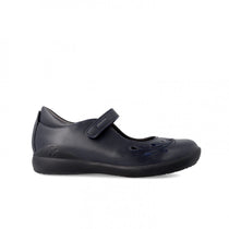 Biomecanics pantofi fete Back To School 26-38 Napa Azul Marino cu perforatii florale